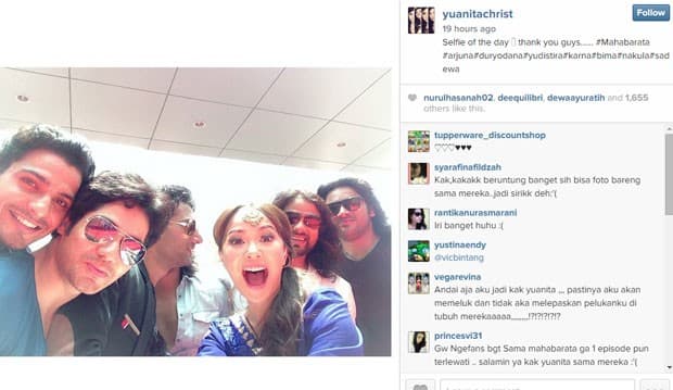 Yuanita & Bintang Mahabarata Selfie