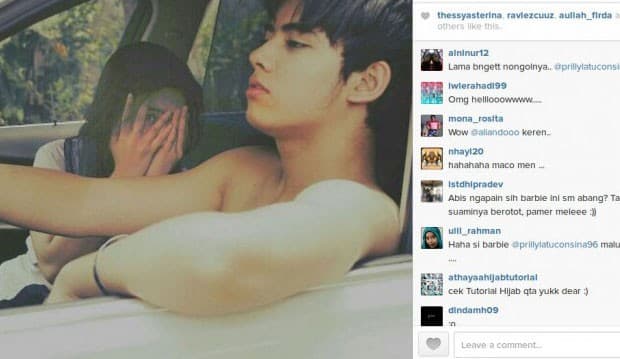 Prilly Intip Ali Telanjang Dada