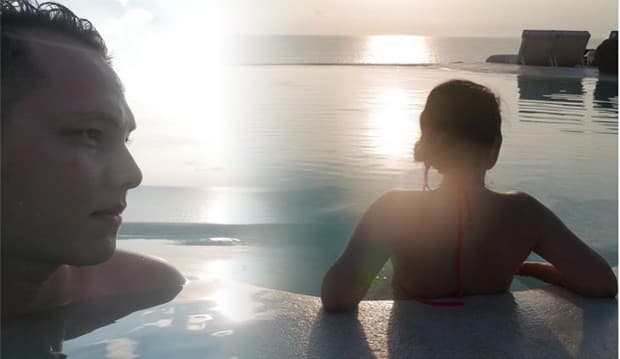 Babymoon, Ussy-Andhika Intim di Kolam Renang