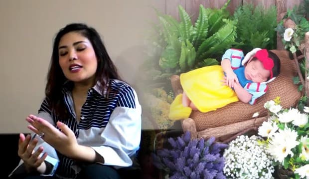 Nindy Latah Ikutan Foto 'Baby Born'