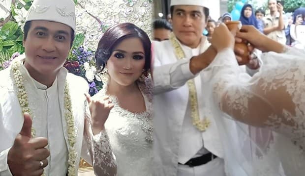 Nikah Adat Sunda, Adjie Pangestu Jalani Prosesi Injak Telur