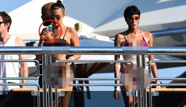 Ketahuan Minum, Bella Hadid Nggak Puasa!
