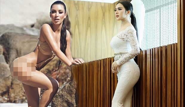 Foto di Kamar Mandi, Bokong Syahrini Mirip Kim Kardashian