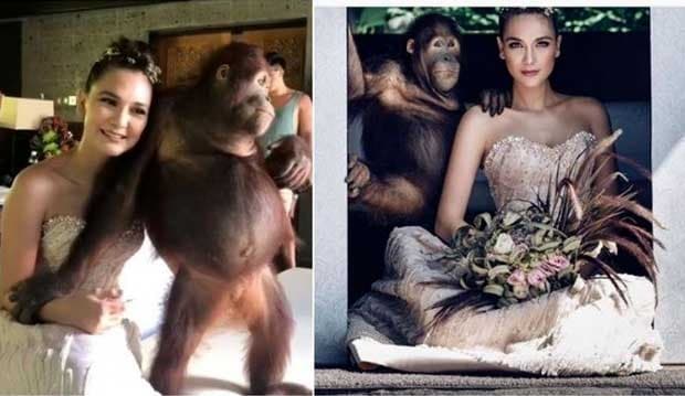 Foto Bareng Orang Utan, Luna Maya Ogah Disalahkan?