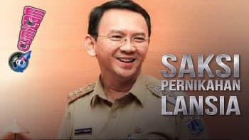 Ahok Jadi Saksi Pernikahan Sepasang Suami Istri Lansia
