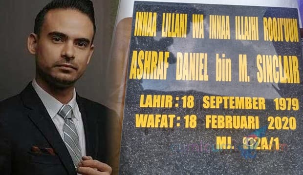 Papan Nisan dan Liang Lahat Ashraf Sinclair Telah Siap di Pemakaman San Diego Hills